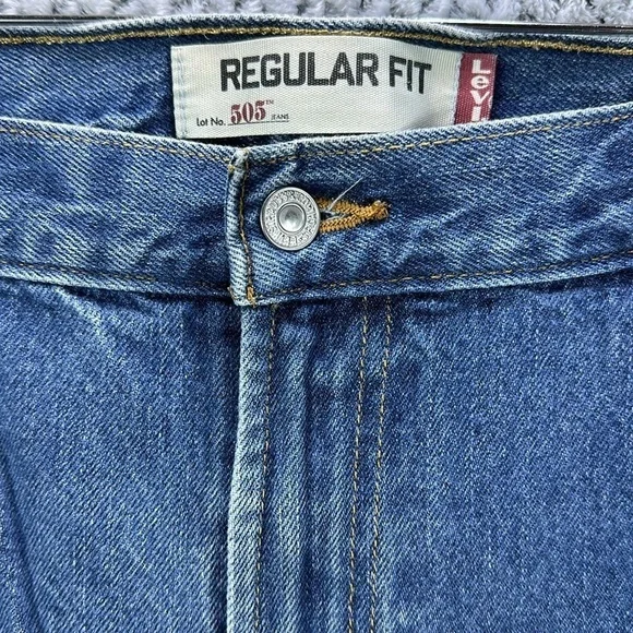 Levi 505 Regular Fit Men’s Size 42x32 - Picture 4 of 10
